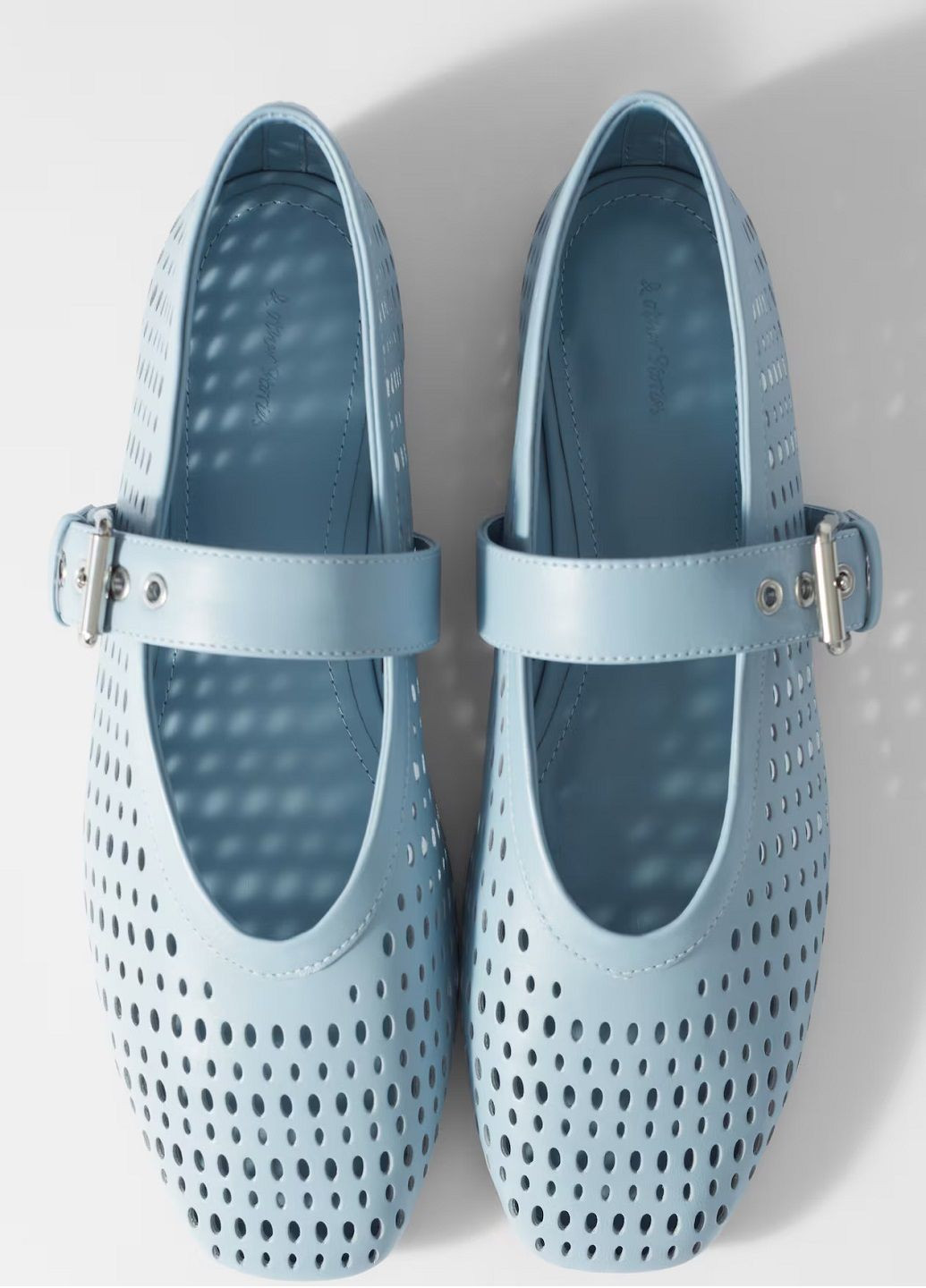 Жіночі балетки & Other Stories | світло-блакитні однотонні натуральна шкіра (336432735)