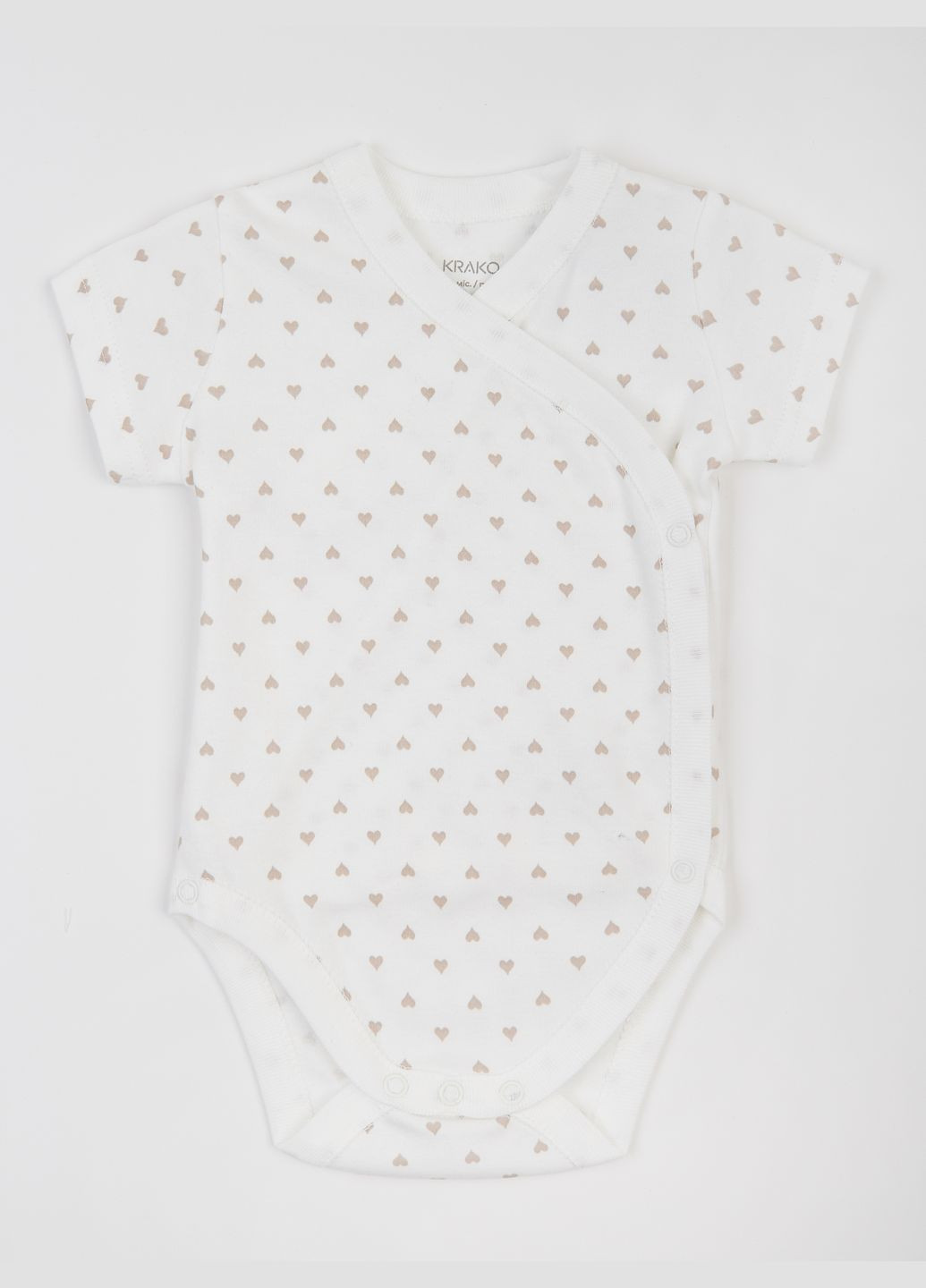 Боди-льоля короткий рукав в молочные сердечки KRAKO (317291111)