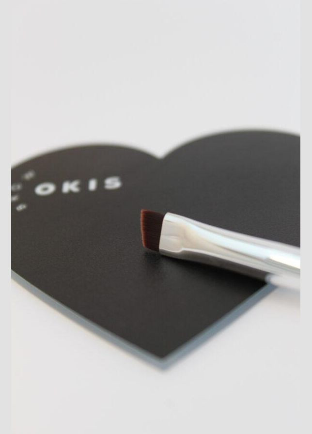 Кисточка для окрашивания бровей хной H3 со скосом black Okis Brow (316258896)