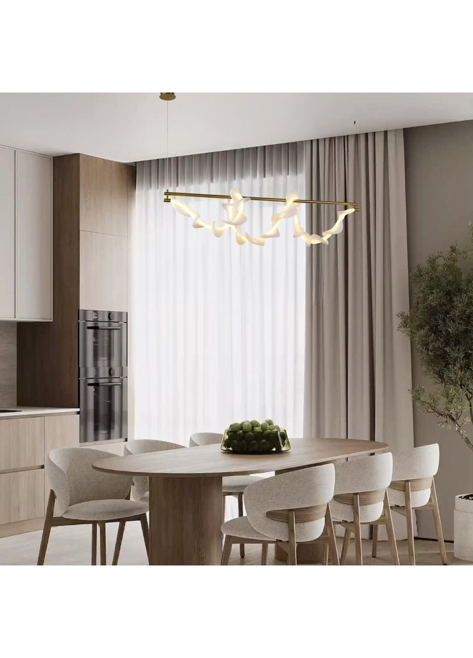 Люстра підвісна бронзова довга з гнучкого каната в стилі арт деко (81-3168 (1500) AB) No Brand (370072524)