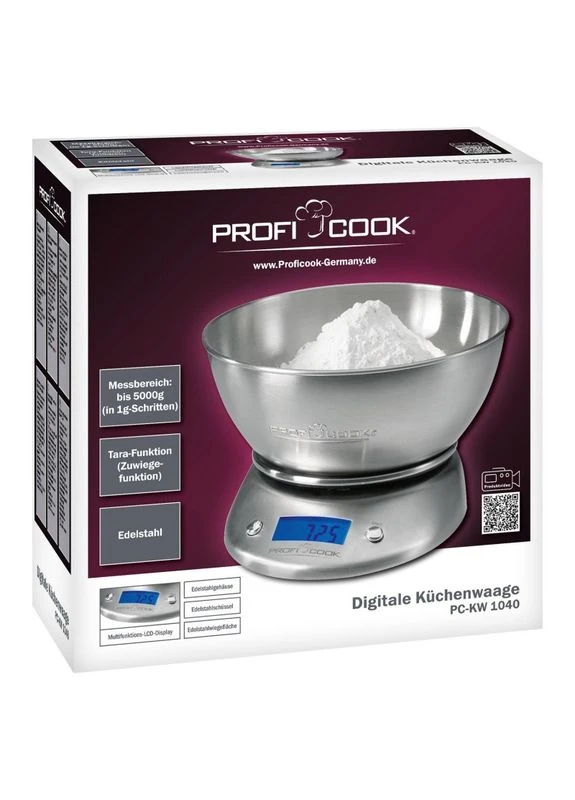 Весы кухонные с чашей PC-KW 1040 до 5 кг Proficook (378575632)