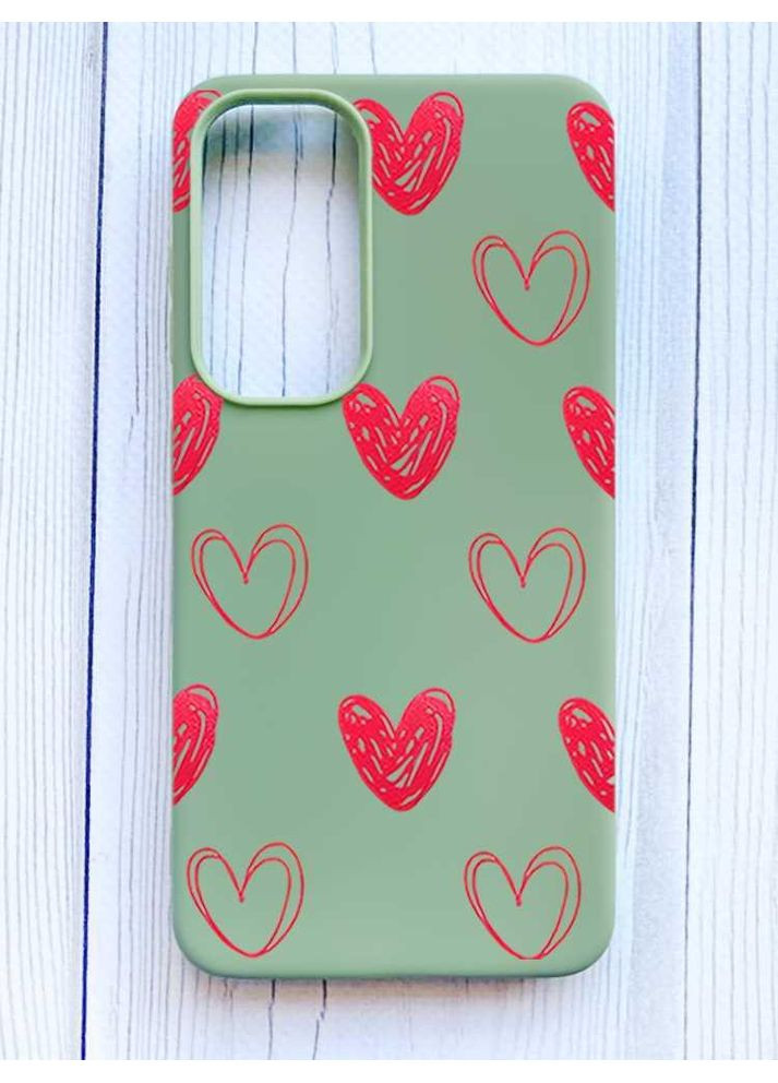 Матовый чехол на Samsung Galaxy S24 FE Сердечка красные (принт 77) Creative (355390781)