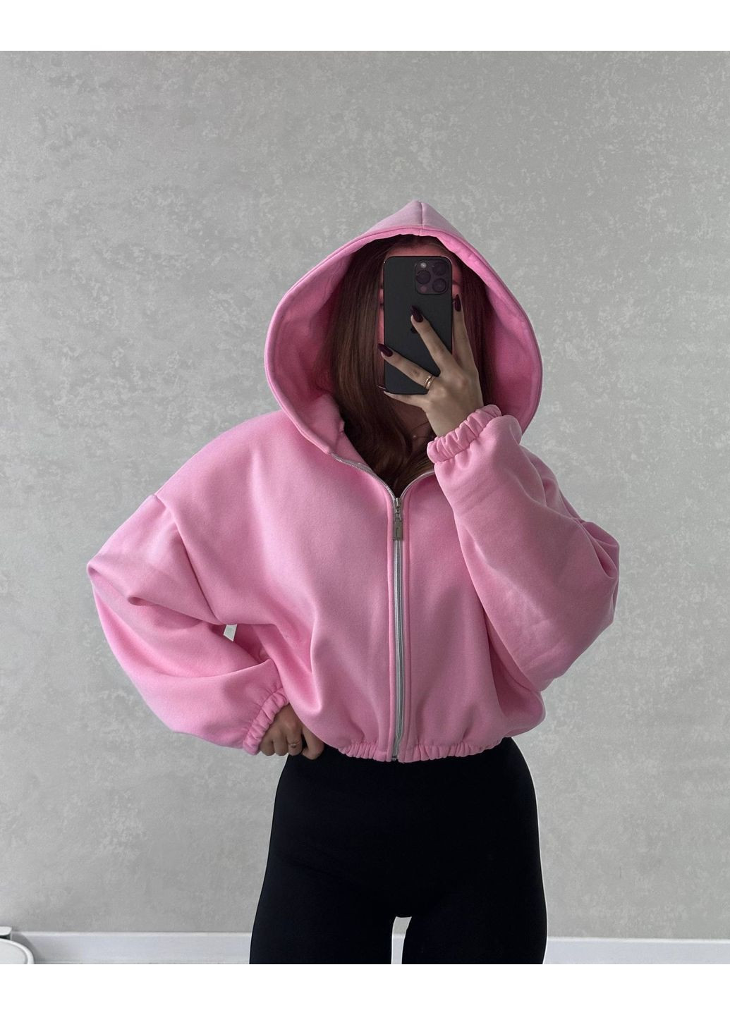 Теплый зип тощие оверсайз • трехнить на флисе • двойной капюшон и качественная фурнитура • ЗАМЕРЫ В ОПИСАНИИ GD/GL Модний простір (370854097)