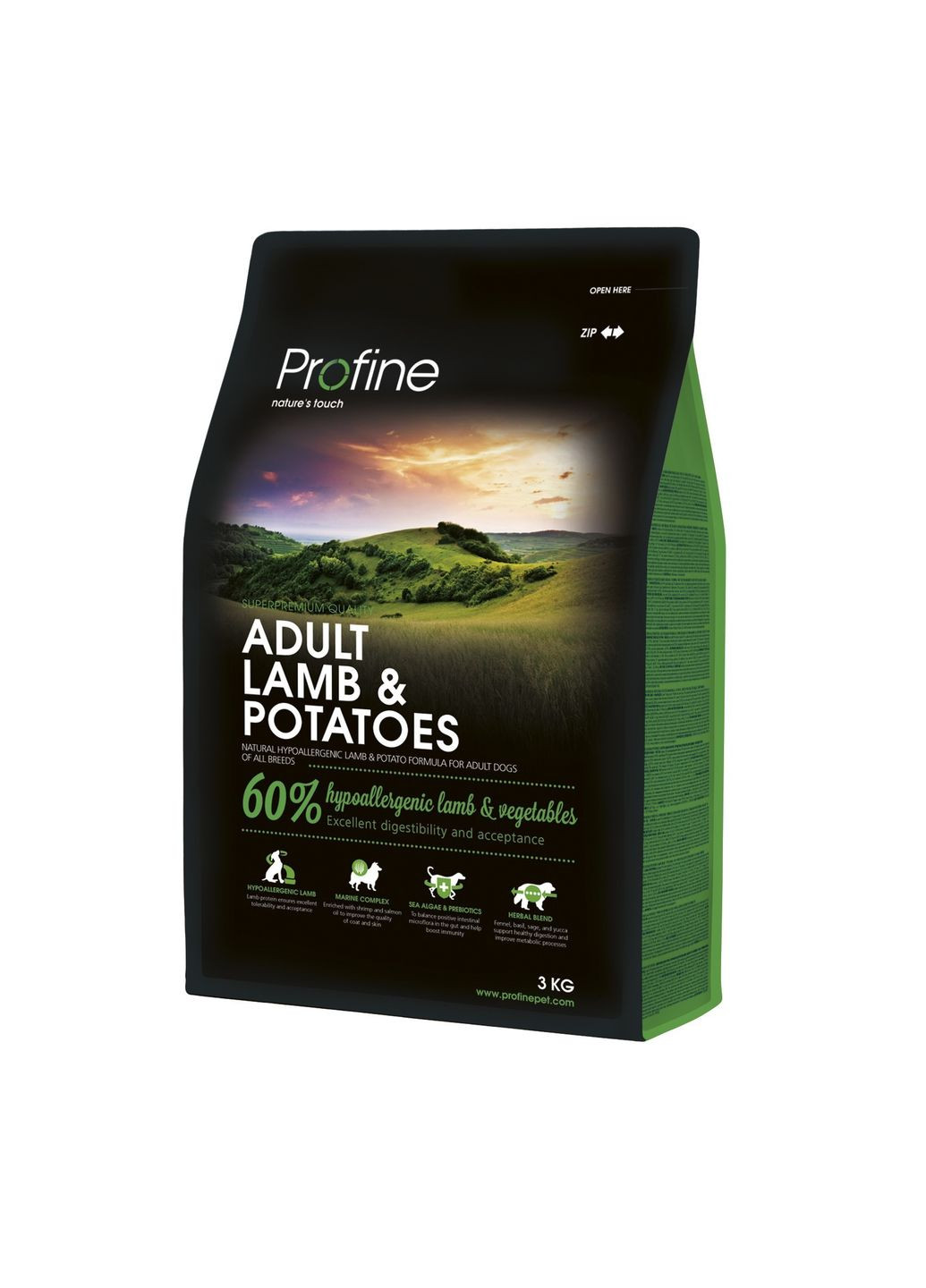 Сухой корм Adult Lamb & Potato 3 kg (для взрослых собак) Profine (293408199)