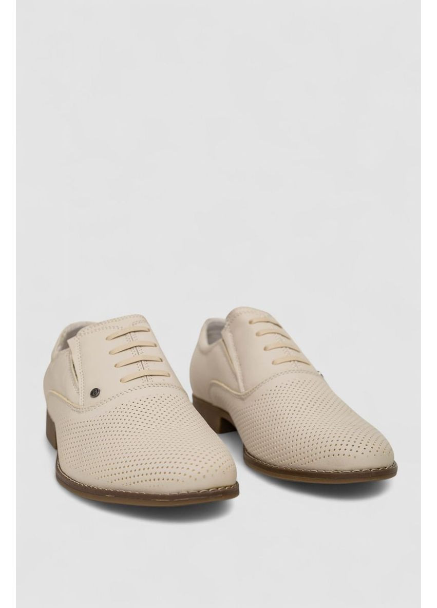 Бежевые туфли мужские с перфорацией Sport Line