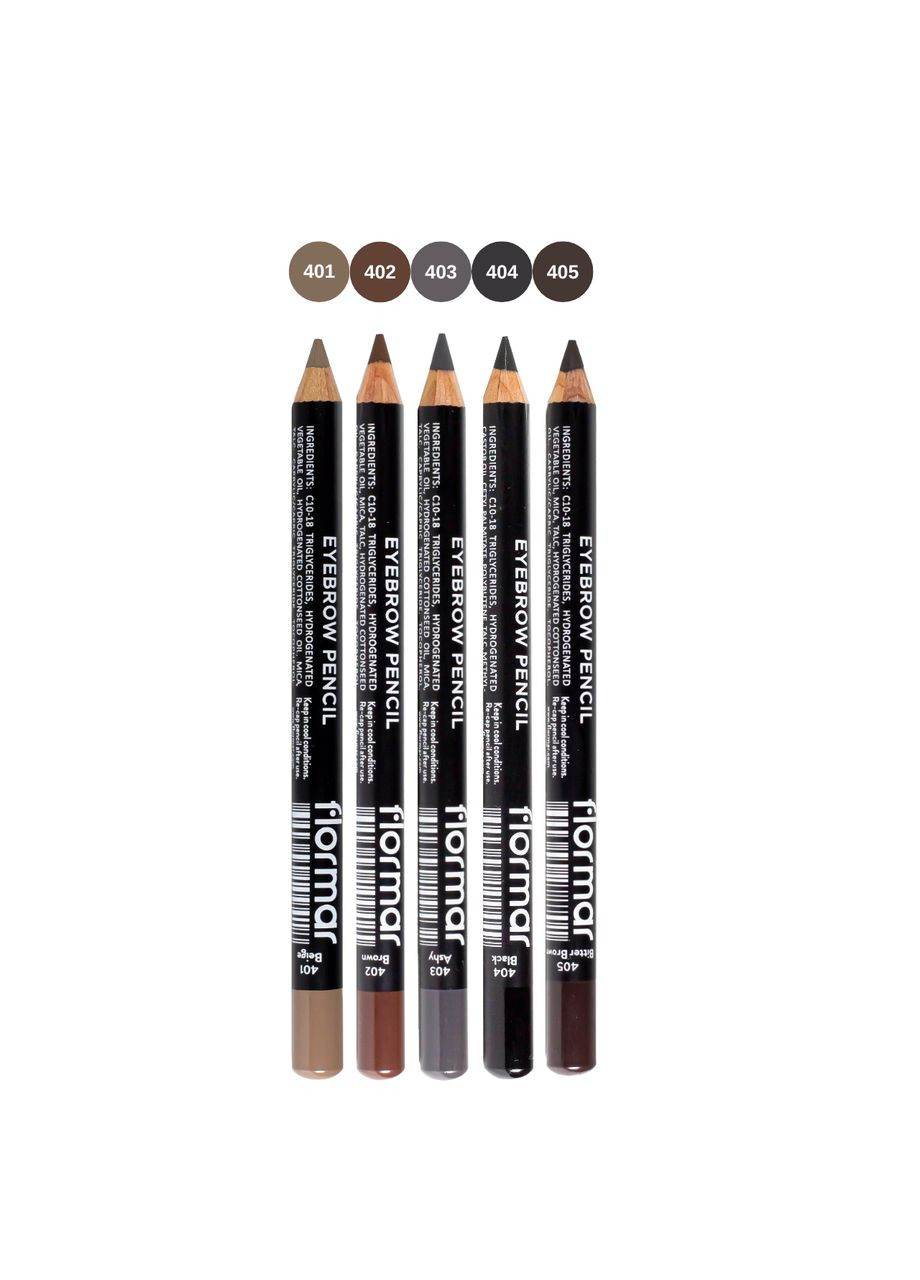 Олівець для брів Eyebrow Pencil, No 404 Чорний 405 Темно-коричневий Flormar (322503576)