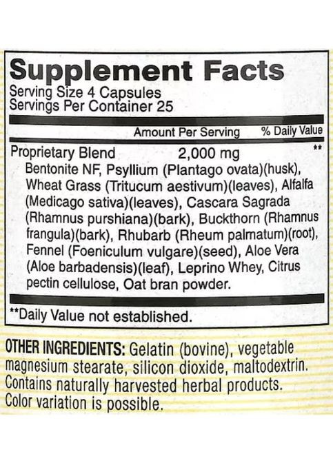 Colon Herbal Cleanser 100 Caps Mason Natural (288050802)