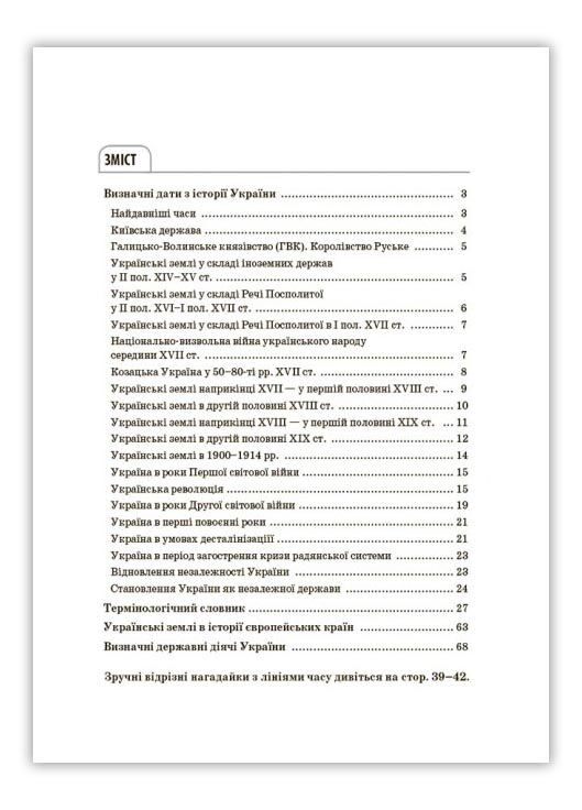 Довідник учня. Історія України. Усі дати, терміни, події. 6-11 класи (9786170042170) Основа (280924819)