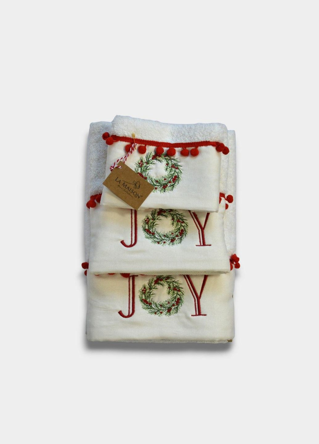 Подарочный набор полотенец, 3 шт. Арсен La Maison белый