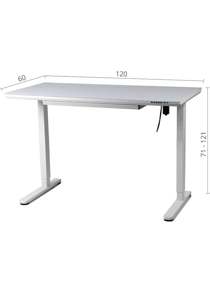 Комп'ютерний ігровий стіл StandUp White Glass (BST-12new) [111787] Barsky (400988778)