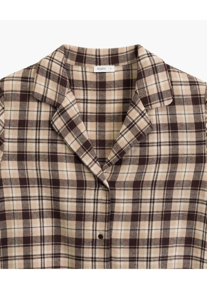 Бронзова зимня піжама жіноча фланелева сорочка та штани nlp 505 /1 сорочка + брюки Atlantic