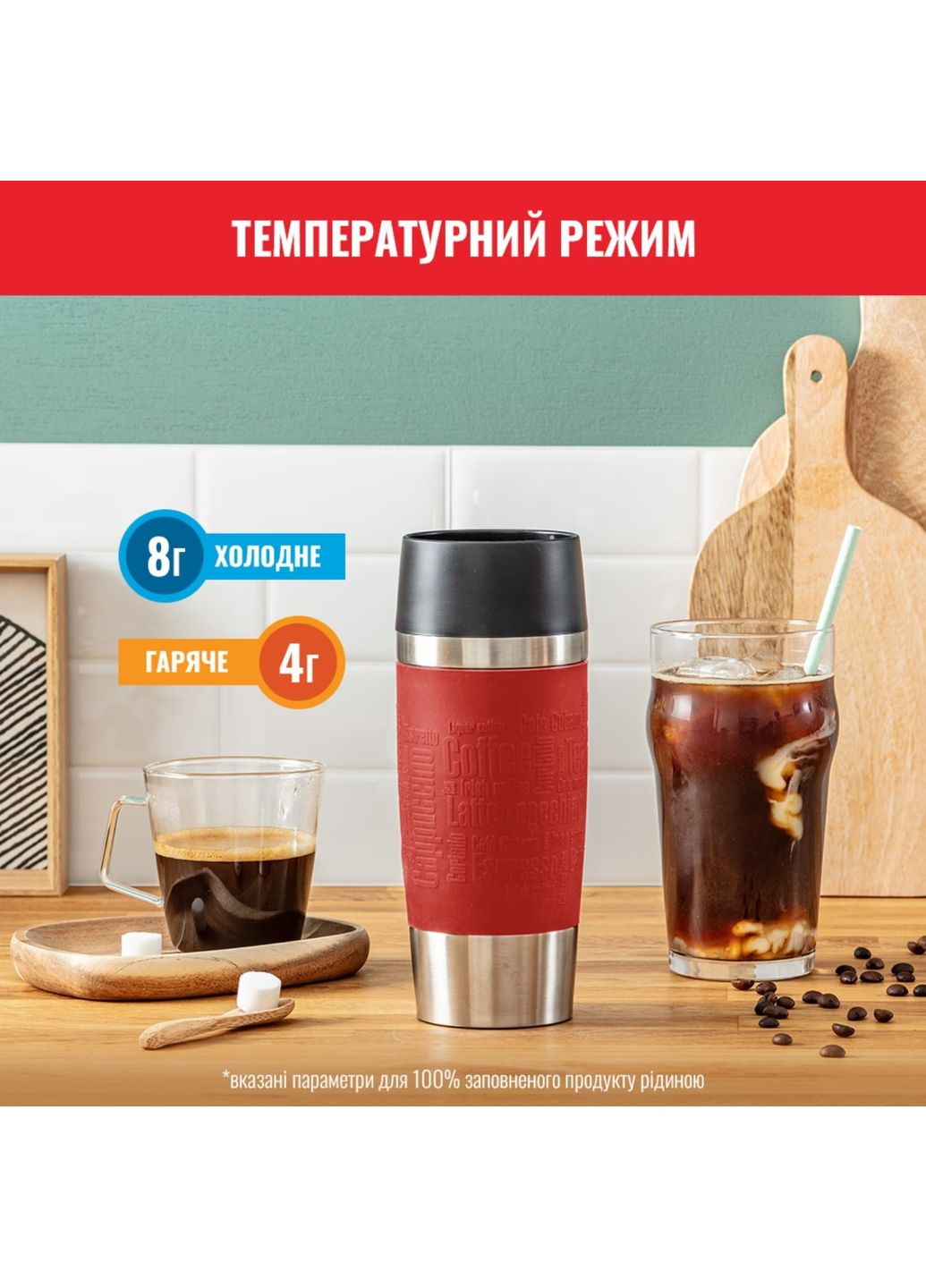 Термочашка Travel Mug Classic 360 мл Red (N2020410) Tefal (370754969)