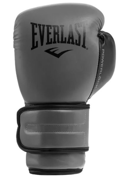Боксерські рукавиці POWERLOCK 2R TRAINING GLOVE сірий, чорний Уні 14 унцій Everlast (317196720)