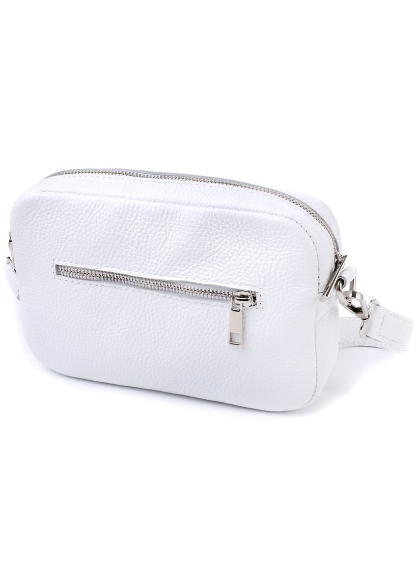 Універсальна класична сумка крос-боді з натуральної шкіри 22840 Біла Shvigel (305768389)