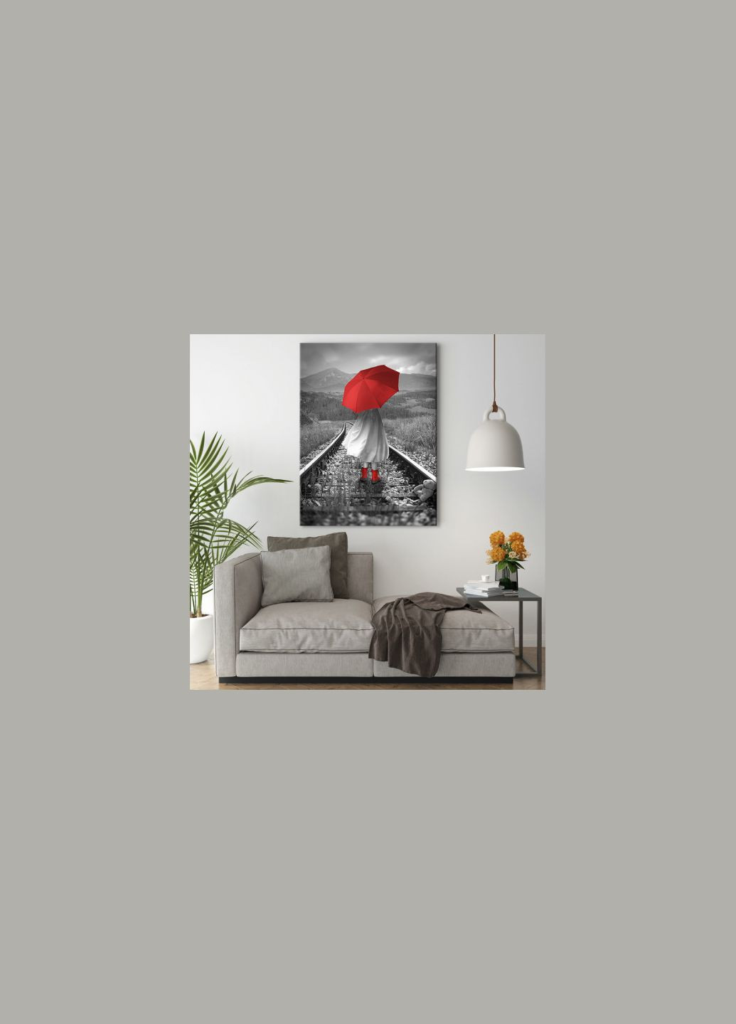 Картина Девочка с красным зонтиком 75x100 см (P0500) Malevich Store (333338969)