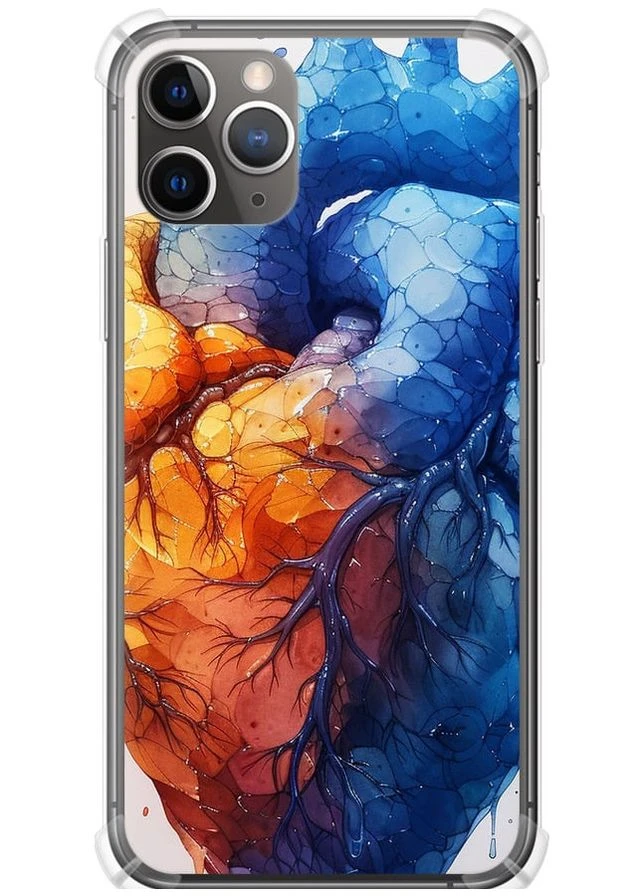 Силикон с усиленными углами чехол 'Арт-сердце' для Endorphone Apple iPhone 11 Pro Max (285118371)