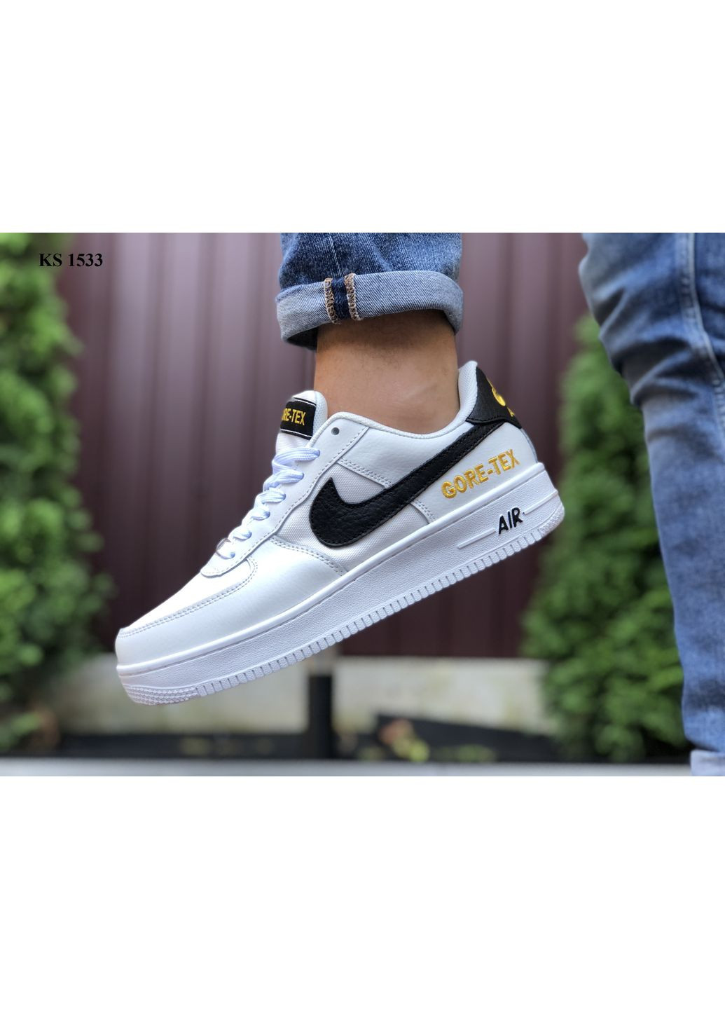 Комбіновані Осінні кросівки чоловічі nike air force 1 gore-tex найк аір форс 1 преміум No Brand