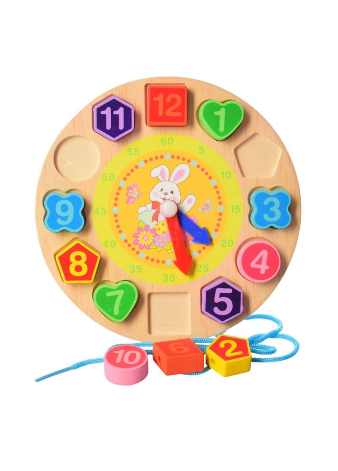 Рамка вкладыш Часики MD 1270 со шнуровкой, 18 см Заяц Limo Toy (334142568)