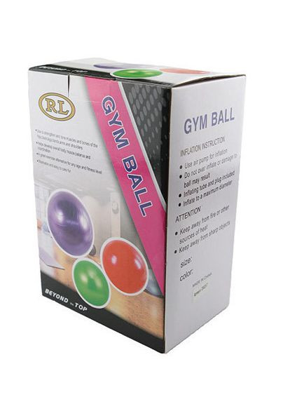 Фітбол гладкий 65см синій KingLion World Sport (297647766)