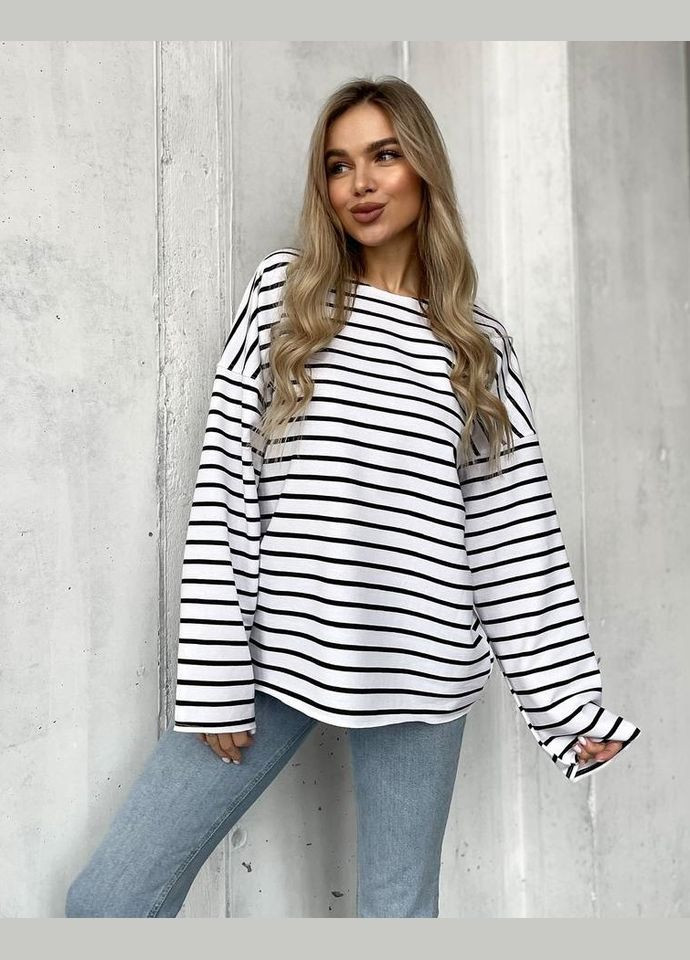 Лонгслив Оверсайз Турецька Двонитка No Brand (317638182)