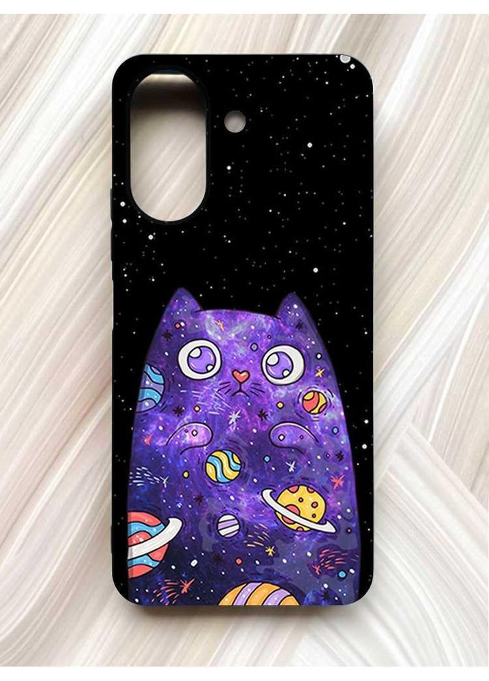 Матовый чехол на Xiaomi Redmi 13C / Poco C65 Фиолетовая кошка (принт 361) Creative (355402611)