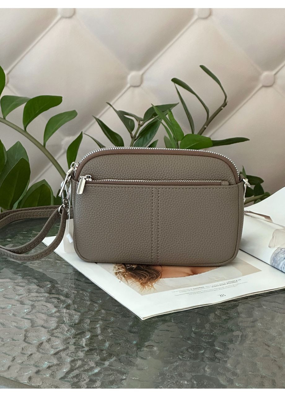 Женская сумка через плечо маленькая из экокожи для телефона черная/ сумочка женская ля телефона No Brand (350613433)