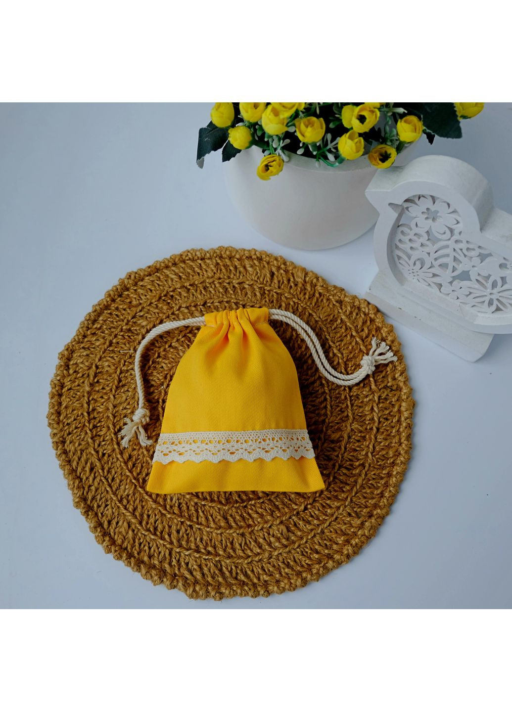 Мішок діагональ темно-сірий 37х37 см, еко мішечок для пакування/зберігання No Brand (355471247)