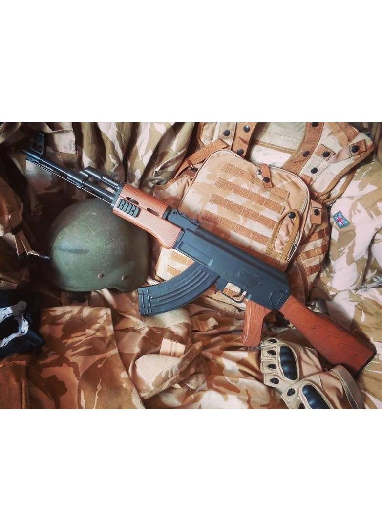 Детский автомат Калашникова АК-47 P47 с лазером и фонарем на пластиковых шариках 6мм CYMA (360544432)