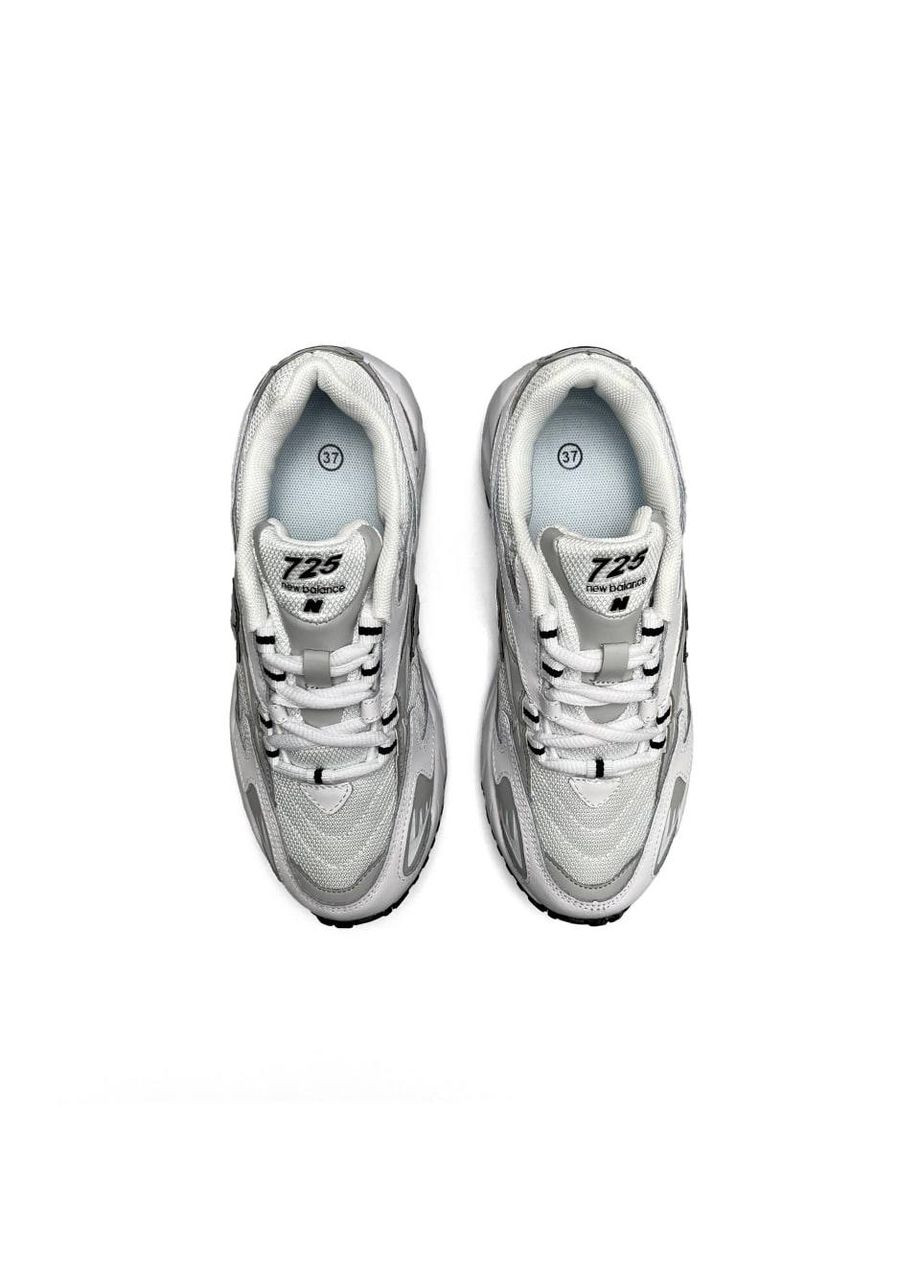 Білі осінні кросівки жіночі, вьетнам New Balance 725 All White Gray
