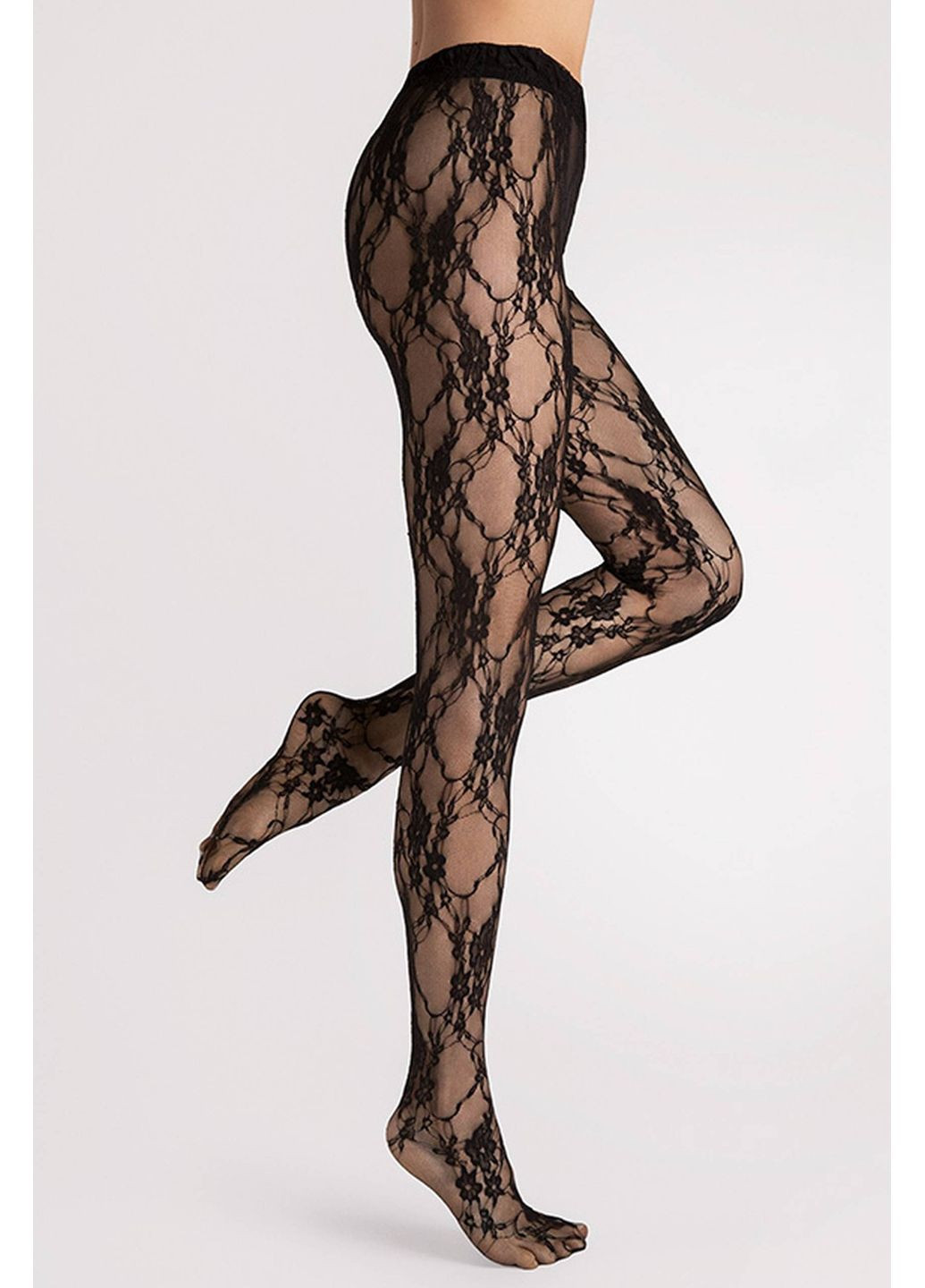 Колготки мереживні з квітковим принтом Donatella I5000 Fiore (351584285)