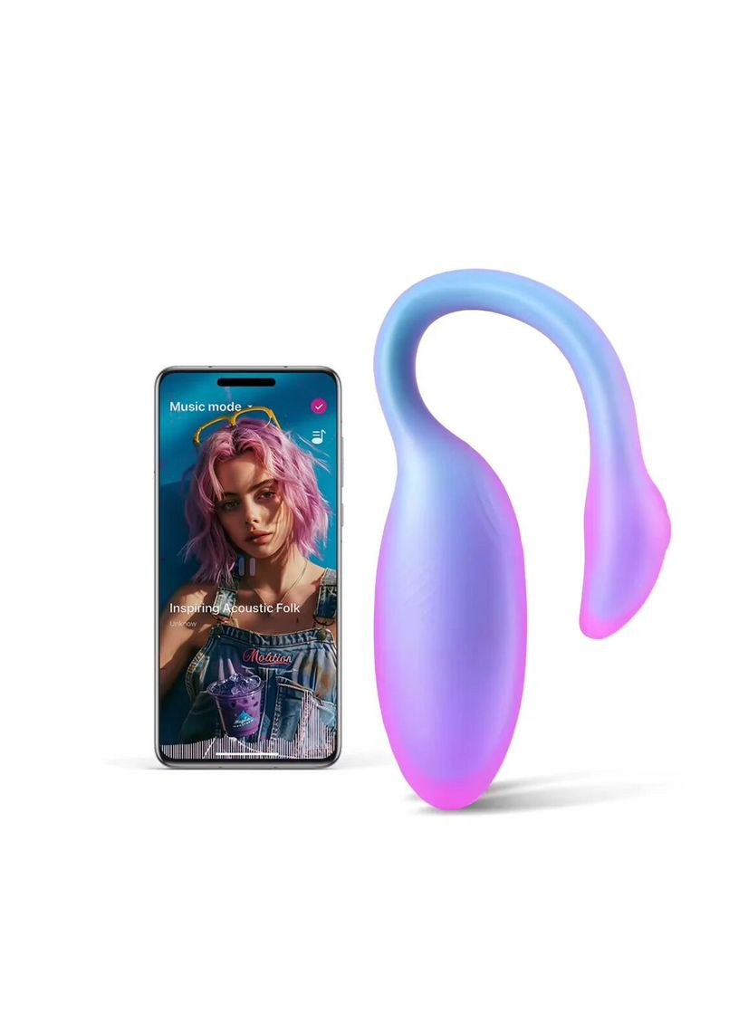 Смарт-виброяйцо Flamingo Max Blue 2 в 1: виброяйцо и тренажер Кегеля, 10 режимов Magic Motion (372990356)