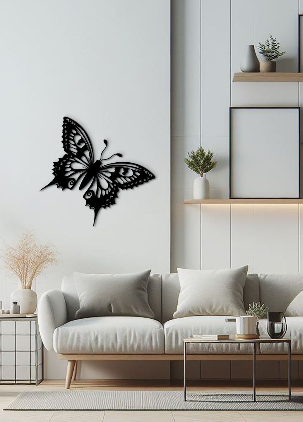 Настінний декор для дому, декоративне панно з дерева "Політ метелика", картина лофт 20х23 см Woodyard (292112938)