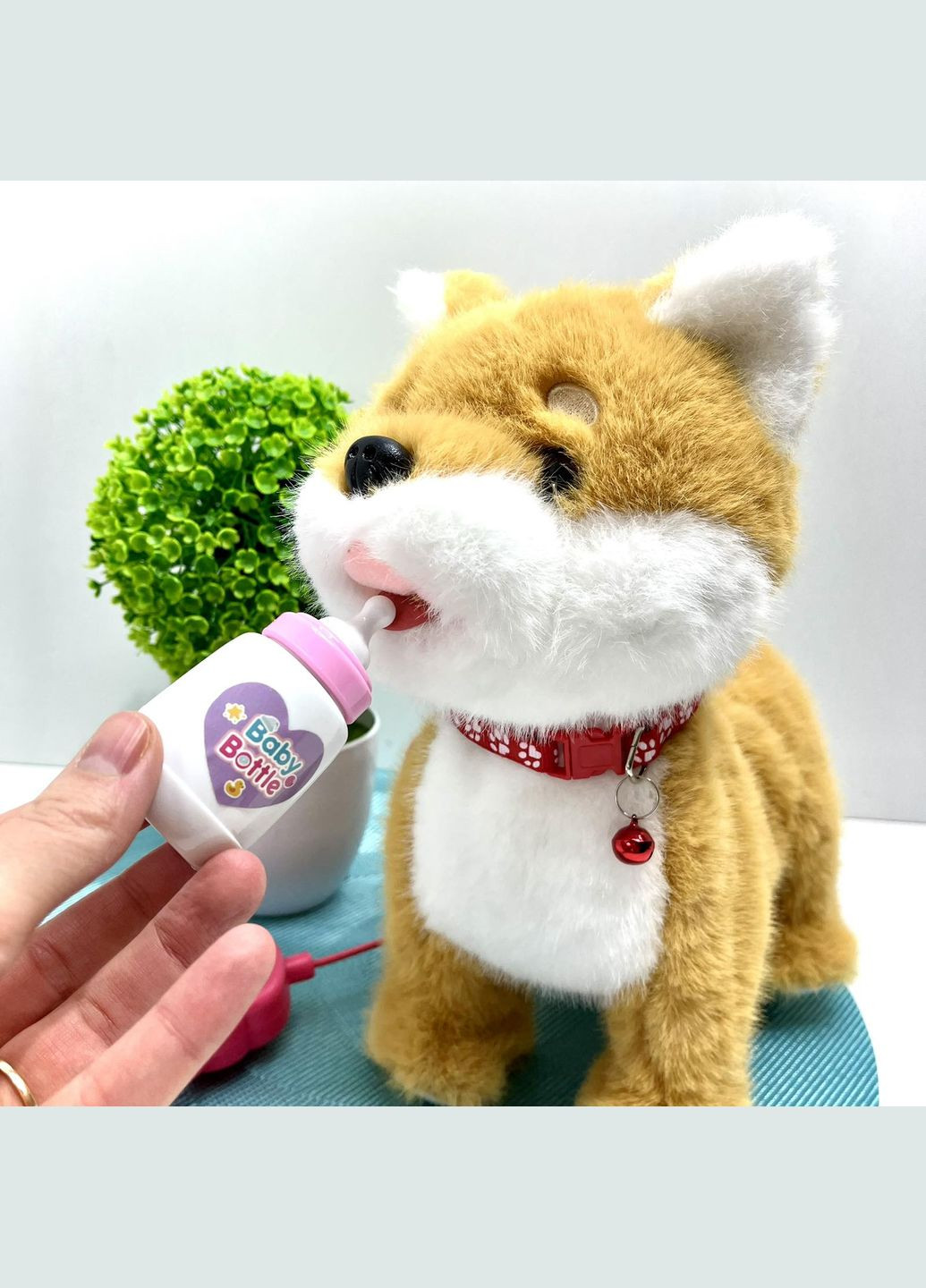 Собачка интерактивная на пульту сенсорная ходит машет хвостом лает Коричнева (933-158Е) No Brand (321971008)