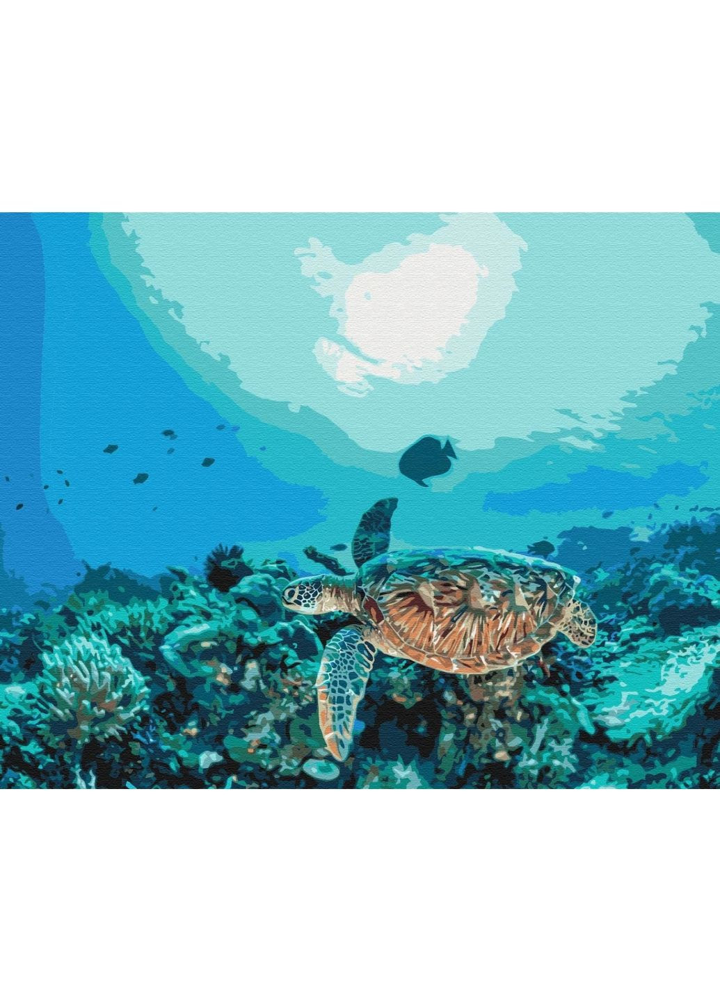 Картина по номерам "Черепаха в коралловом рифе" Brushme (292577083)