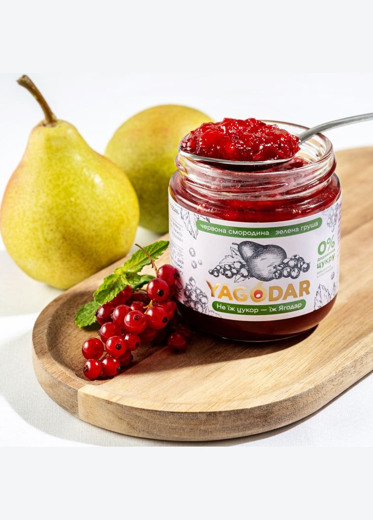 12 джемов без сахара красная смородина и зеленая груша YAGODAR (309003948)