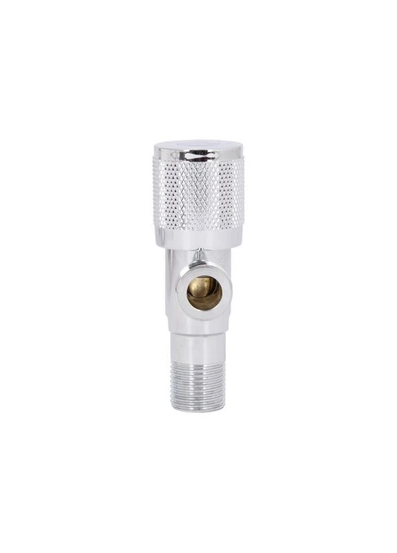 Кран угловой (круг) Standart 1/2"ЗЗ, нерж, хром, керам. букса TAS351W1515 Thermo Alliance (397567159)