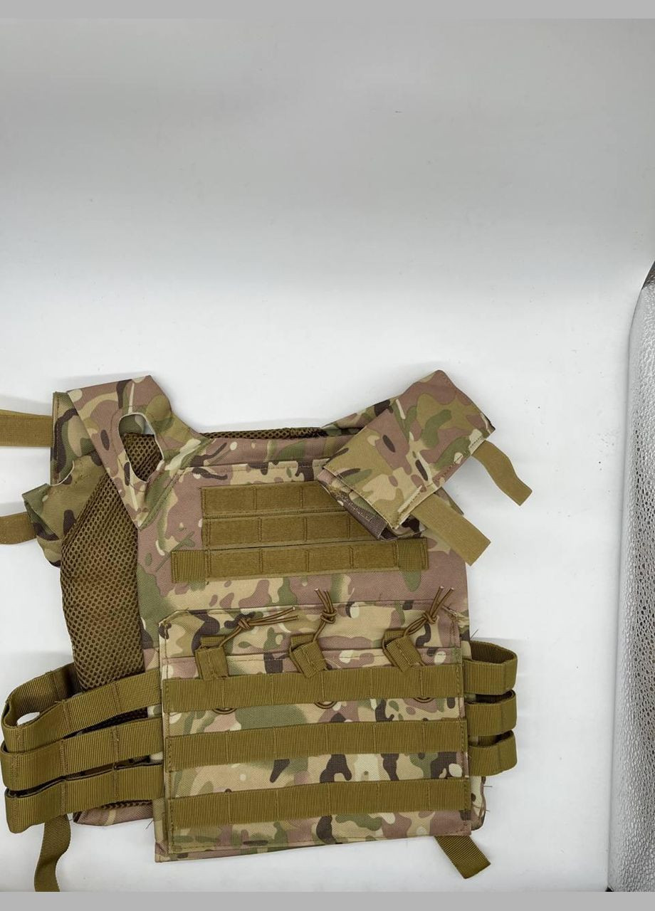 Жилет молли тактический плитоноска облегченная MOLLE мультикам военная армейская No Brand (299460954)