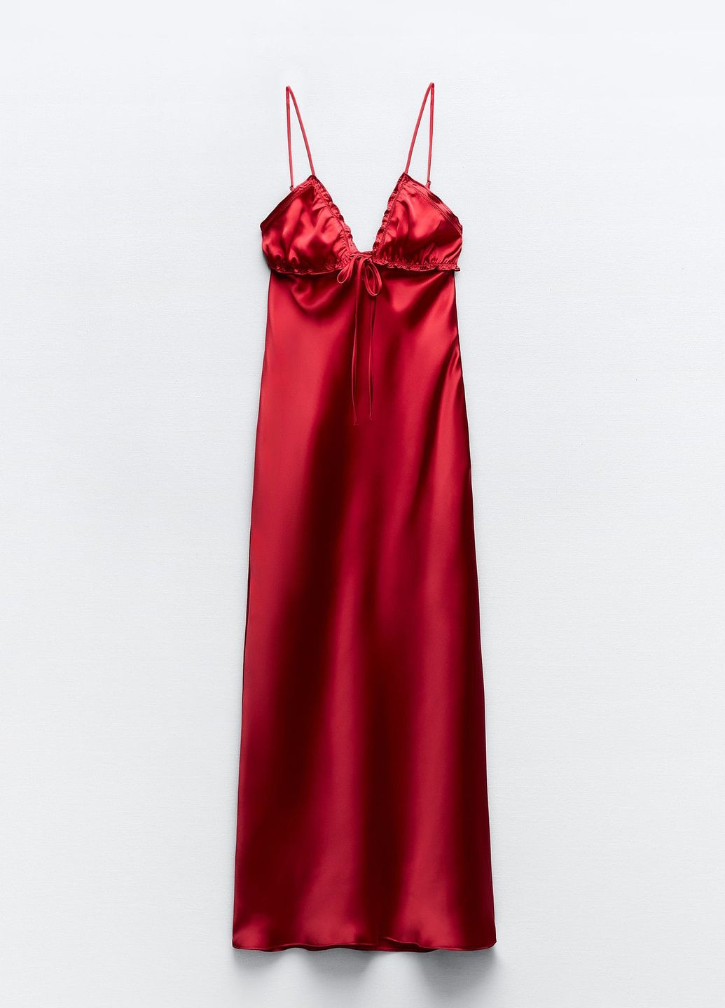 Червона домашній сукня Zara однотонна