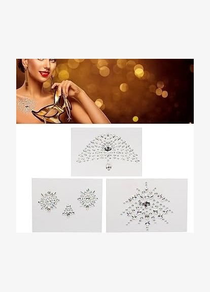 Білий демісезонний прикраса для грудей mimi зі стразами, indiscrets Bijoux