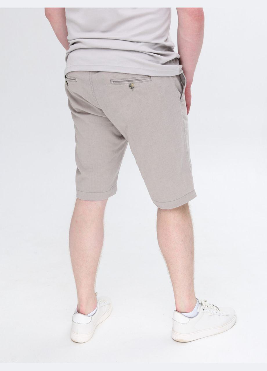 Шорти чоловічі світло-сірі бавовняні на резинці Wise Пряма (293057413)
