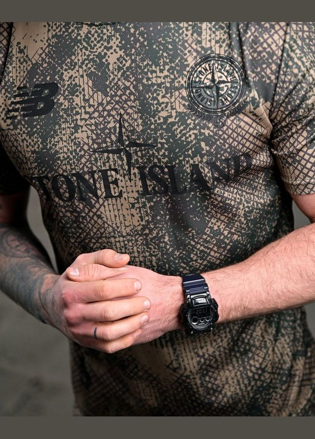Літній комплект Stone Island X New Balance з поліестеру з матеріалом Coolmax для чоловіків No Brand (341675375)