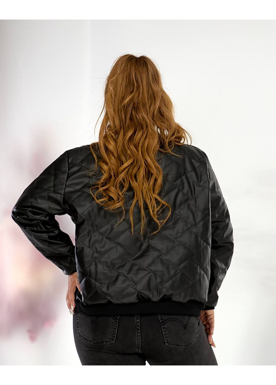 Черная демисезонная куртка женская стёганная Style Point