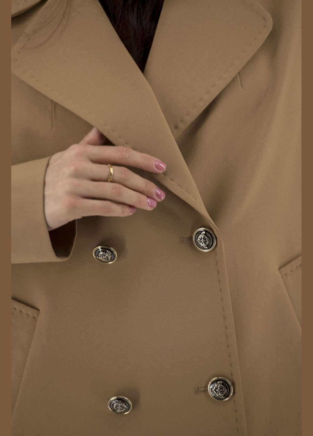 Женский плащ Rafaello (кемел, ), 47675 на пуговицах демисезон (331885809)