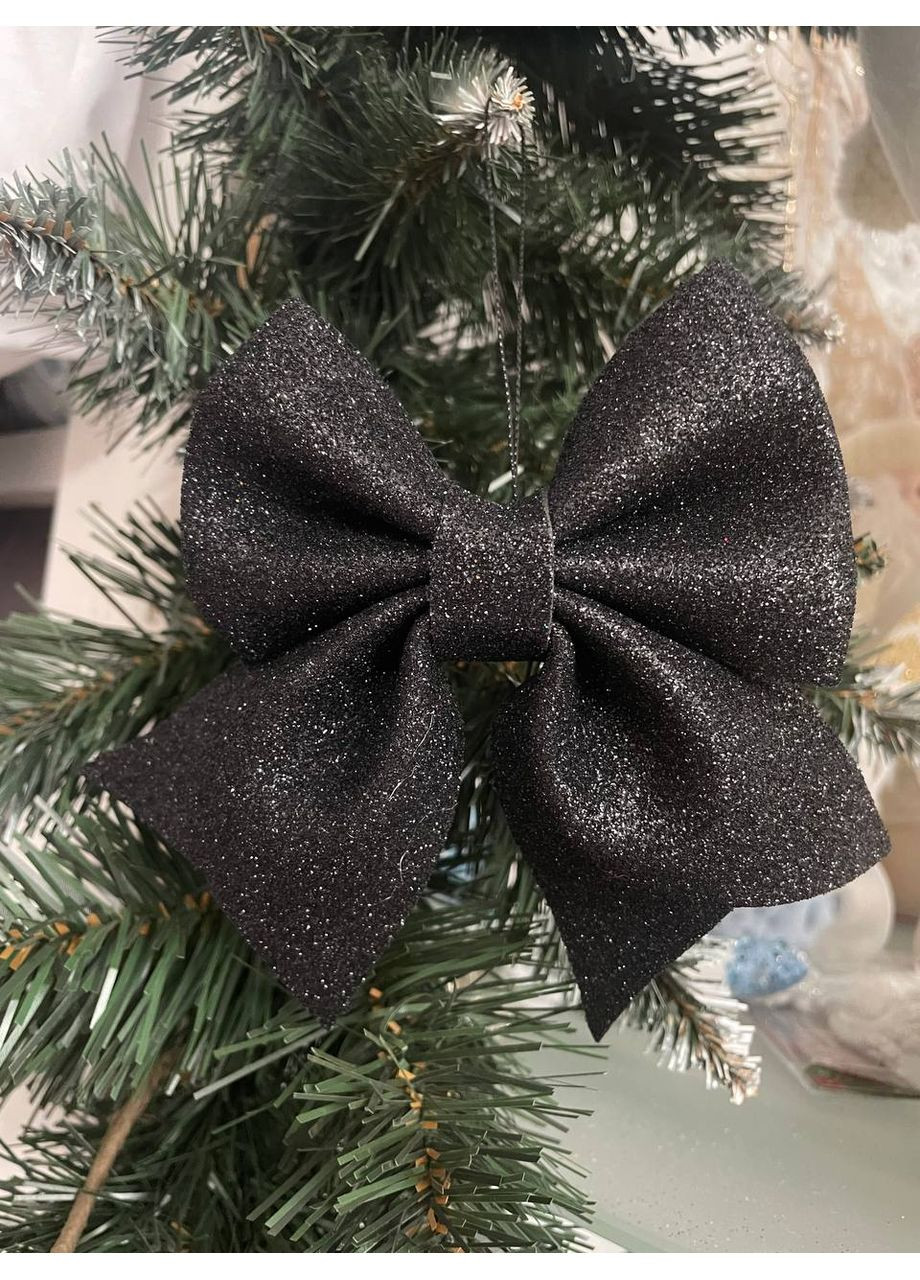 Бант глитер Черный No Brand (366219586)