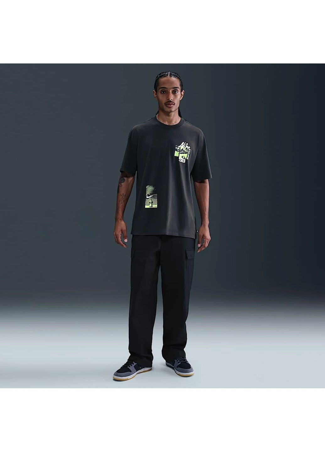 Чорна футболка чоловіча sb max90 black Nike