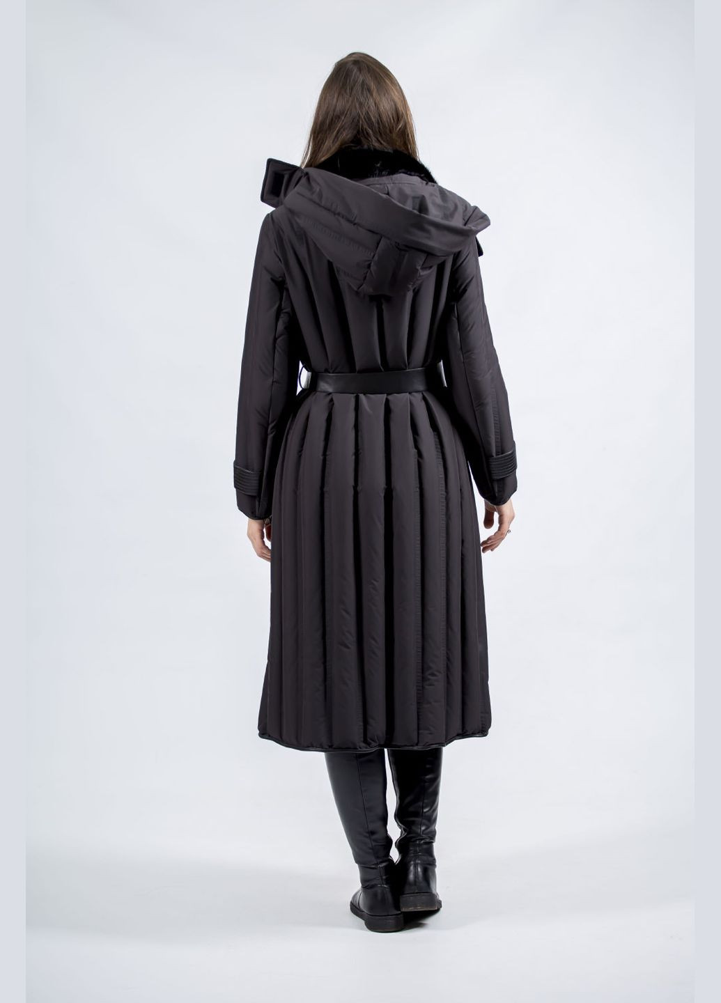 Черный демисезонный Пуховик Basic