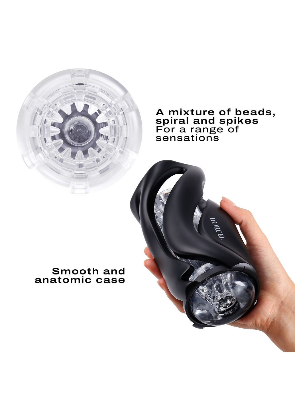 Мастурбатор DEEP BLOW BLACK, подвійне використання Dorcel (335392197)