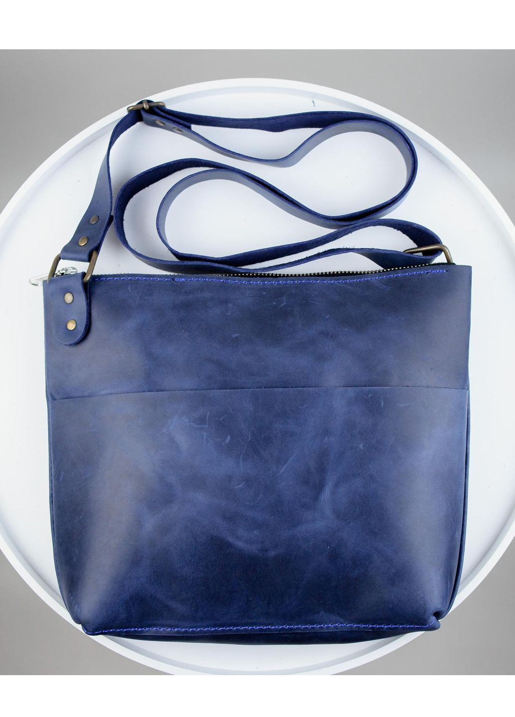 Шкіряна сумка-мессенджер через плече Vishnya (317574232)