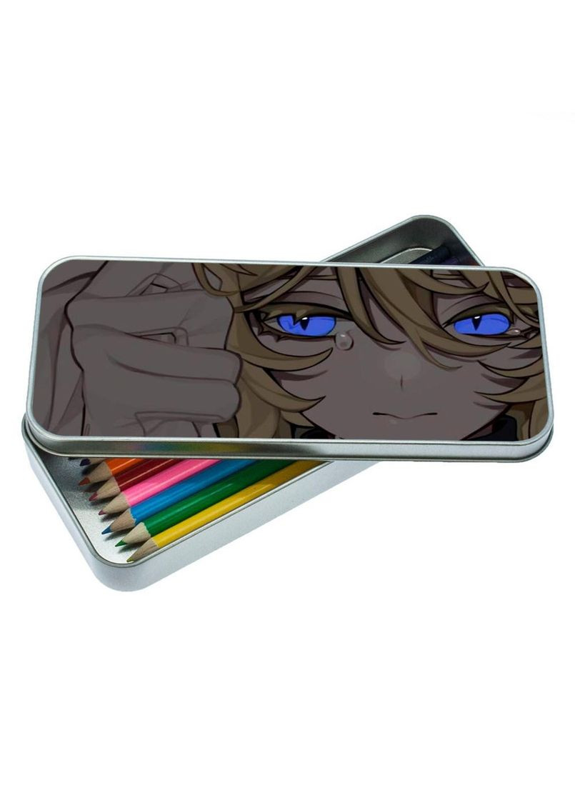 Пенал школьный для мальчика и девочки металлический Последний серафим #007 7*18 см Silver No Brand (309151902)