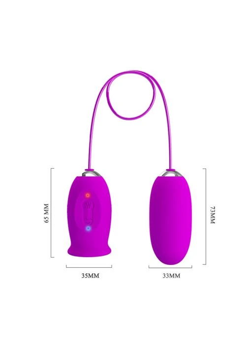 Кліторальний стимулятор з віброяйцем - Pretty Love Daisy Licking Vibrator Purple Drive LyBaile (322535974)